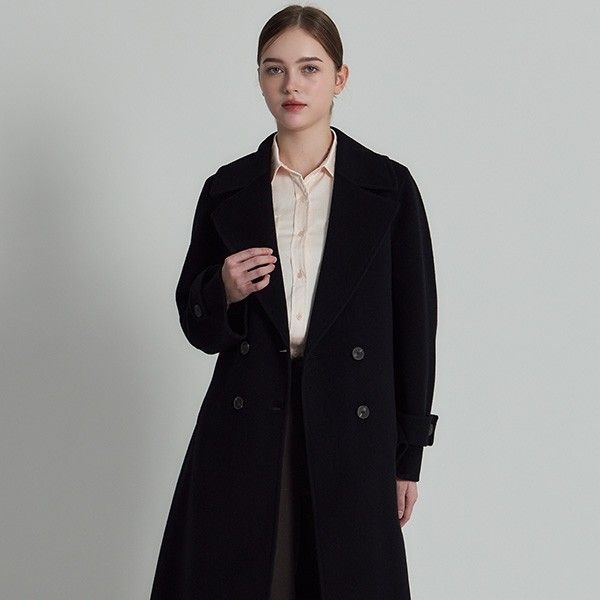 르오트 CJ 품격있는 울 알파카 더블버튼 핸드메이드 롱코트-사이즈 5588까지1147227