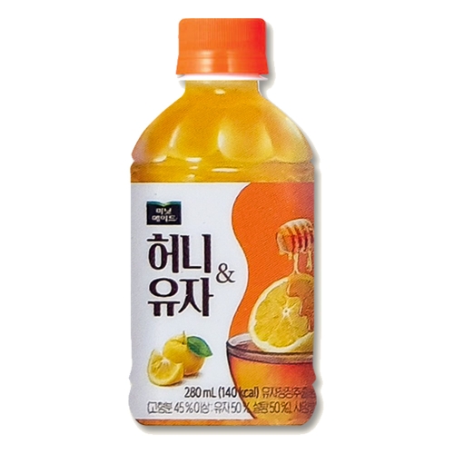 코카콜라음료 미닛메이드 허니유자 280ml이미지입니다. 누르면 해당 게시물로 새창이동합니다.