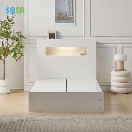 사사가구 숙면왕 서랍수납형 LED침대 SS (매트별도)_이미지