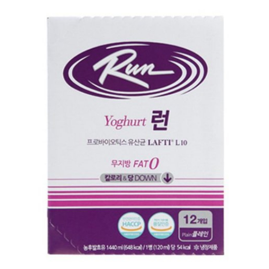 신앙촌식품 런 요구르트 무지방 120ml