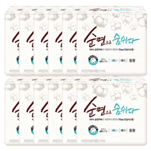  로뎀나무 순면으로 숨쉬다 중형 18개 [12팩(216개)] 상품이미지