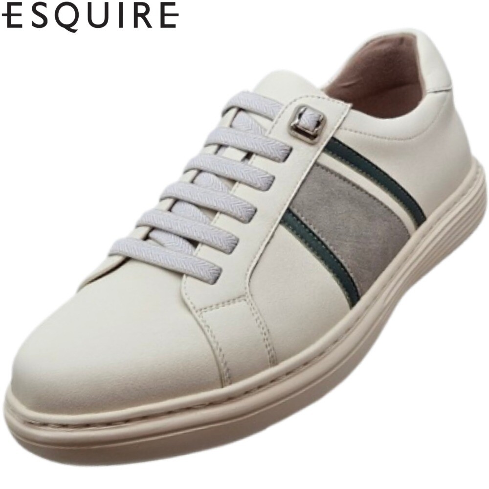 에스콰이아 패플 쿠션감이 좋고 발이 편한 초경량 천연가죽 남성화 베이직 스니커즈 캐주얼화 51018WH_ESC_이미지