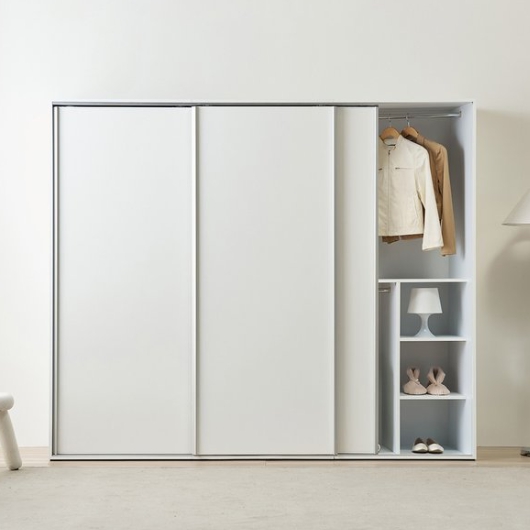 동서가구 에센셜 3도어 슬라이드 옷장 2200_이미지
