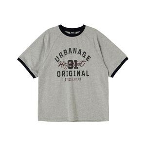 어반에이지 URBANAGE HIGH STREET 링거 나그랑 오버 반팔 그레이 U5SST09GR 151129_이미지