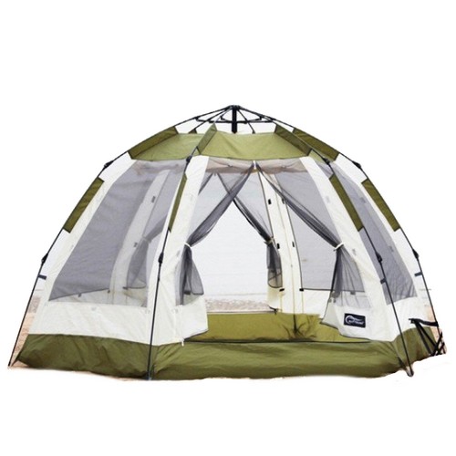 아이디인더스트리 알뜨리 육각 그늘막 텐트 카키넷 대형 (본체)_이미지