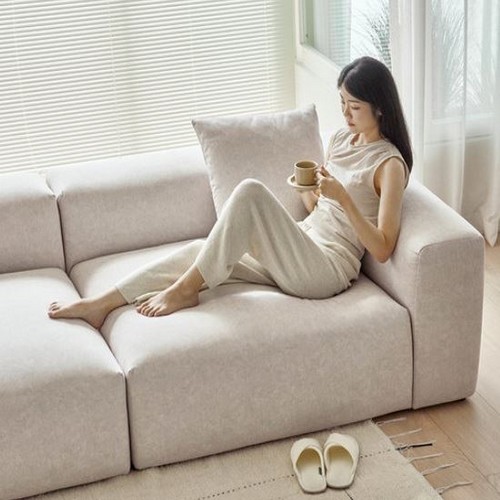 휴도 휴식의 동백 로우백 카우치 모듈 조야 패브릭 소파 4인용_이미지