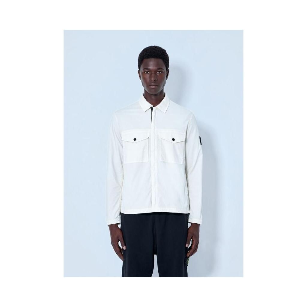 스톤아일랜드 남성 Zip Front Overshirt with Flap Pockets sto0165069bei