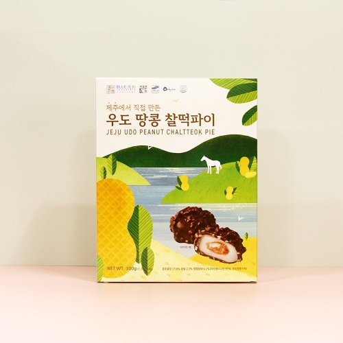 푸른제주 제주에서 직접 만든 우도 땅콩 찰떡파이 300g (1개)_이미지