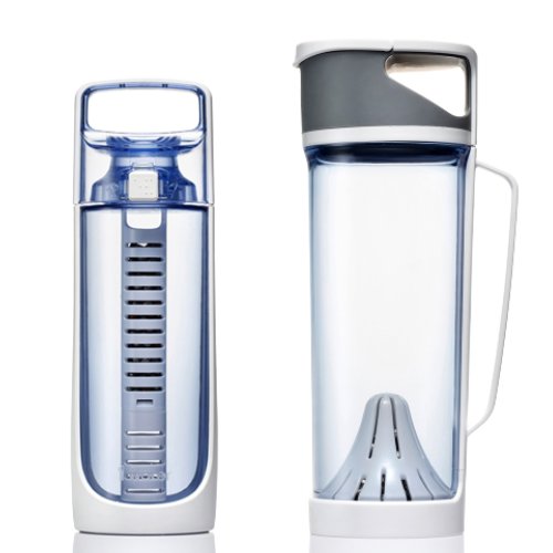 아이워터 클래식 알칼라인 미네랄 수소 필터 물병 포터블 블루 600ml (+패밀리 물병 1400ml)_이미지