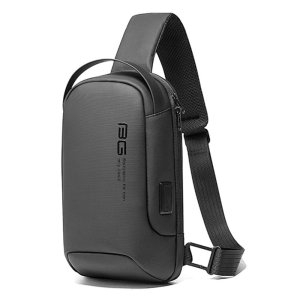 [불명] I1764H W6ED80A신상 바디백  가방 USB 충전 여행 슬링백 블랙 d1765d_이미지