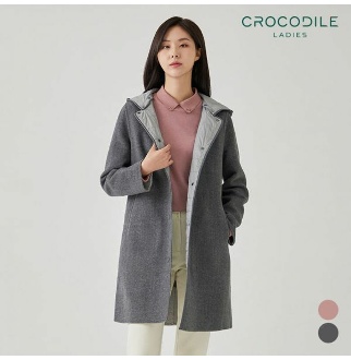 핸드메이드 루즈핏 후드 롱코트 CL0WCT108