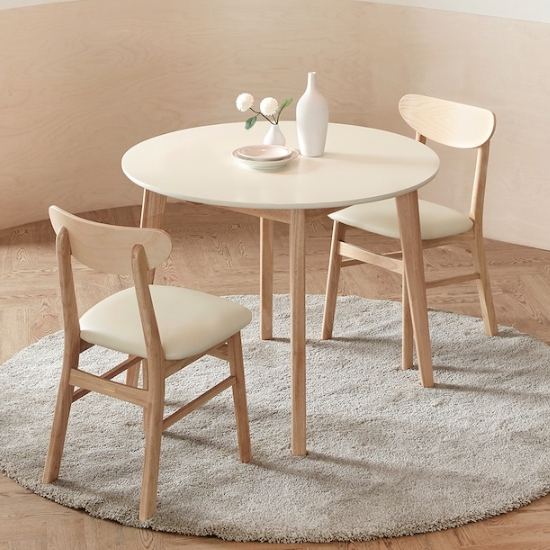 데니스 원목 원형 식탁 900