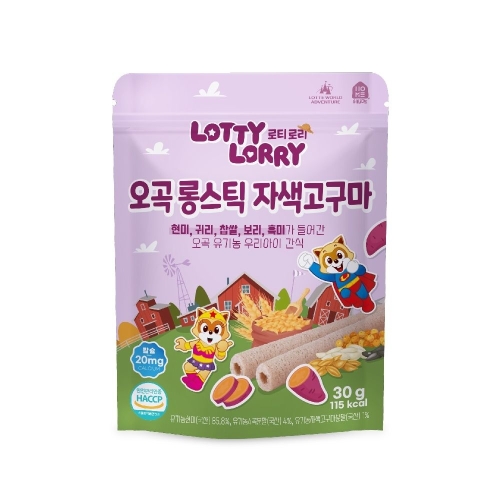 로티로리 오곡 롱스틱 자색고구마 30g