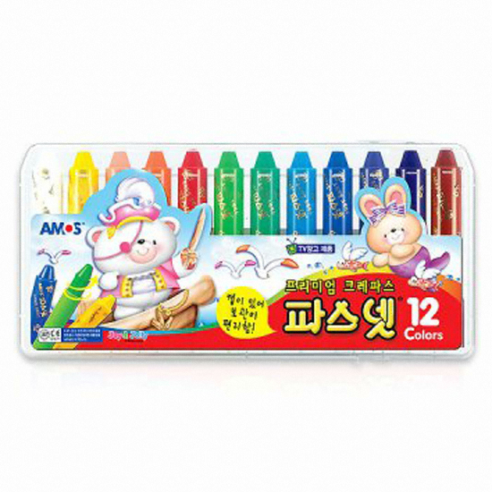 아모스 프리미엄 크레파스 파스넷 (12색)