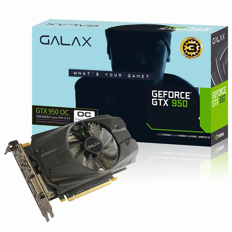 갤럭시 GALAX 지포스 GTX950 OC BLACK D5 2GB_이미지