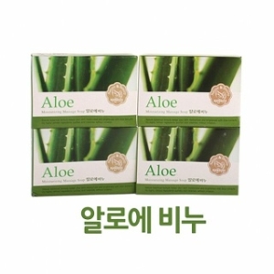 무궁화 자연미인 알로에 비누 4개입 세수 미용 목욕 클렌징