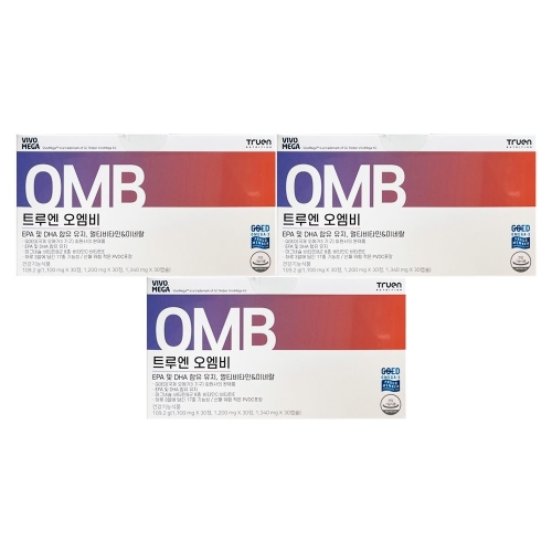 트루엔 오엠비 (오메가3+마그네슘 비타민B) 30일분 (3개)_이미지