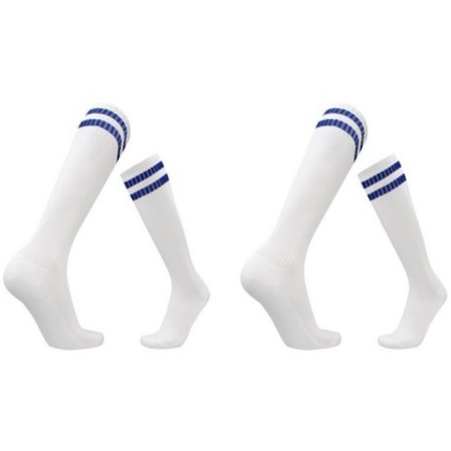 SNF 편안하고 두툼한 축구양말 2켤레 세트 JIA10 (화이트/블루+화이트/블루)_이미지