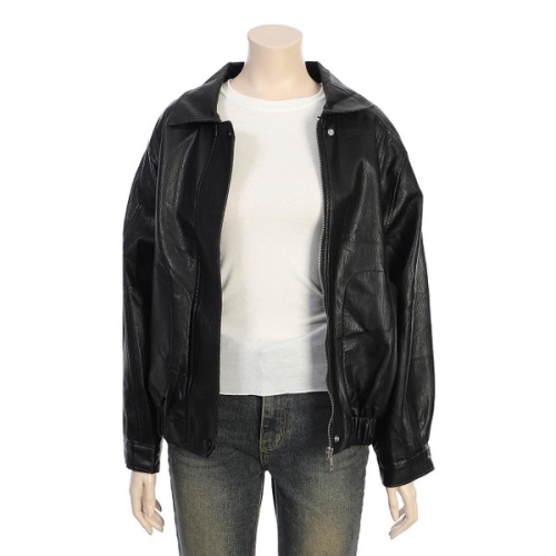 바인드 모노 블랙 레더 자켓 DGGS1-WLJ043_이미지