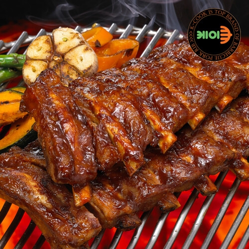 케이엔씨푸드 케이쿡 바베큐폭립 400g + 매콤폭립 400g (1개)_이미지