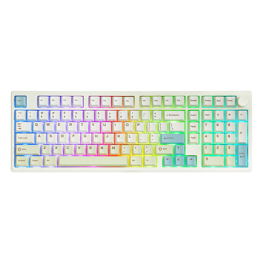 EPOMAKER GALAXY100 LITE 유무선 기계식 크림 화이트 (마블 화이트축)_이미지