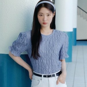 온앤온 셔링 볼륨 소매 블라우스 NEW5XB623_이미지
