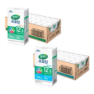 셀렉스 매일 마시는 프로틴 멸균팩 190ml 48팩 (오리지널 24팩 + 로우슈거 24팩)