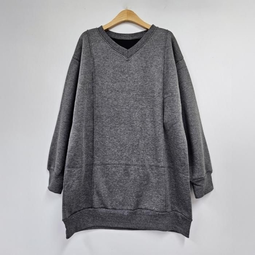 아이우먼 아틀란핀탁브이넥맨투맨 EMT373M510 빅사이즈_이미지