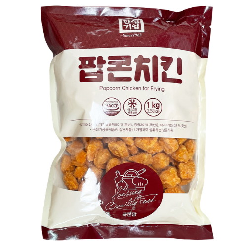 한성기업 팝콘치킨 1kg이미지입니다. 누르면 해당 게시물로 새창이동합니다.