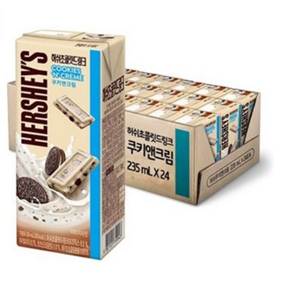 매일유업 허쉬 초콜릿 드링크 쿠키앤크림 235ml (120개)_이미지