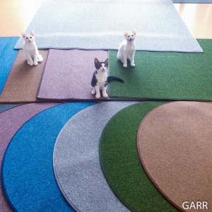 [불명] 가르르 고양이 사각 스크래쳐 카페트 브라운 120x100cm