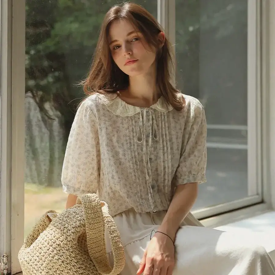 룸페커 RR리슨 플라워 블라우스 387683