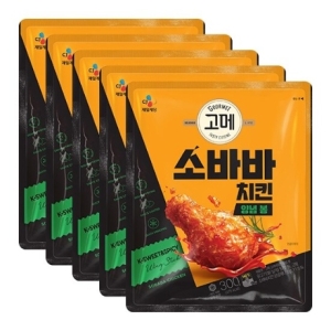 CJ제일제당 고메 소바바치킨 양념 봉 300g (5개)_이미지