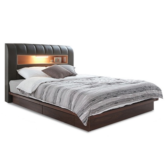 동서가구 라임 통판형 LED침대 Q (케미컬폼독립)