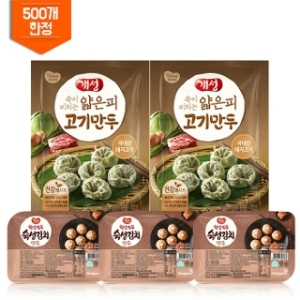 동원F&B  개성얇은피고기만두 400gx2봉 + 한입가득숙성김치만두 150gx3봉 상품이미지