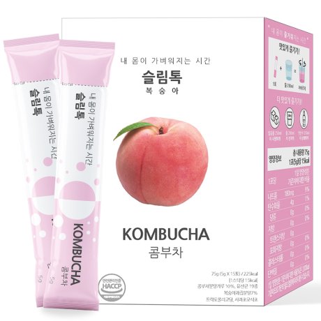 슬림톡 콤부차 복숭아 15T (3개)_이미지