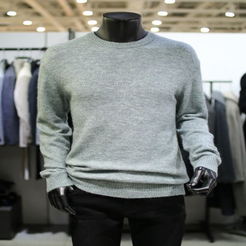 바쏘옴므 비비드 알파카 라운드 컬러풀 울 블렌드 기본 니트 WS3WR62A20_이미지