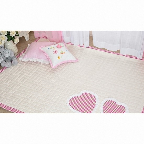아망떼 빈티지체크 광목 카페트 (200x150cm)_이미지