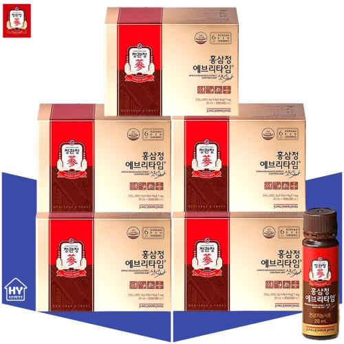 한국인삼공사 정관장 홍삼정 에브리타임 샷 20ml 20병 (5개)