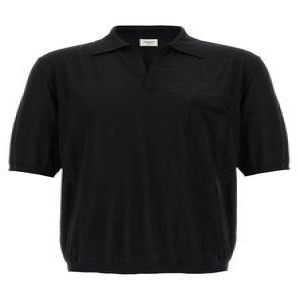 입생로랑 생로랑 폴로 티셔츠 821733Y77AS1000 Black