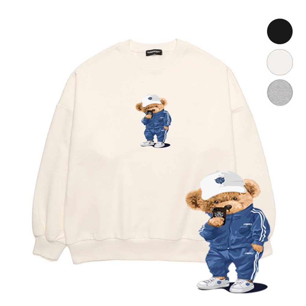 밴웍스 COMPORT BEAR 오버핏 맨투맨 VNDTS105_이미지