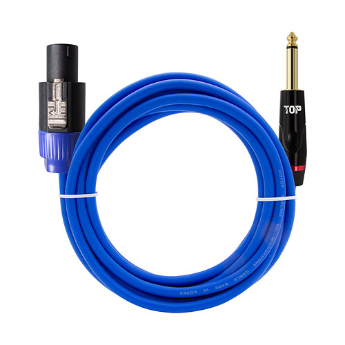 탑라인에이치디 HDTOP 스피콘 to 5.5 모노 블루 케이블 (1m, HT-TP1385)_이미지