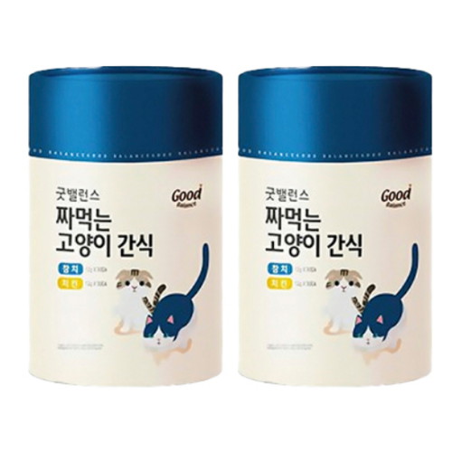 에버플러스 ㅤ굿밸런스 짜먹는 고양이 간식 참치+치킨 720g (12g x 60P) (2개)_이미지