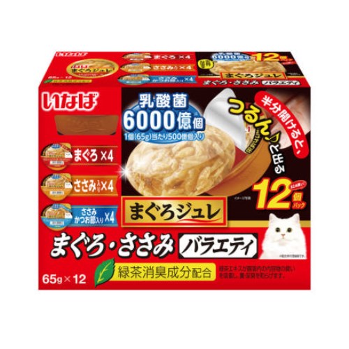 이나바 캣 챠오 마구로쥬레 유산균 참치&닭가슴살 버라이어티 IMC-203 780g (65g x 12p) (1개)_이미지
