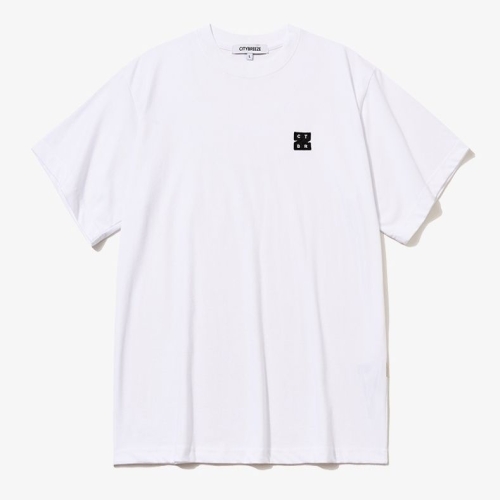 시티브리즈 2PACK 로고 와펜 쿨코튼 라운드 티셔츠 BB CUH1TS01 MX WH BK