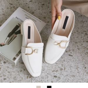 오노마 NIC823672심플 레트로 뮬 블로퍼 2cm 사이즈240 화이트_이미지