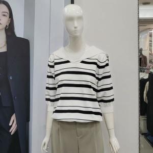 SG세계물산 에이비에프지 뉴코아_ Abfz DP01 마린 스트라이프 세라 니트 AFY2GW