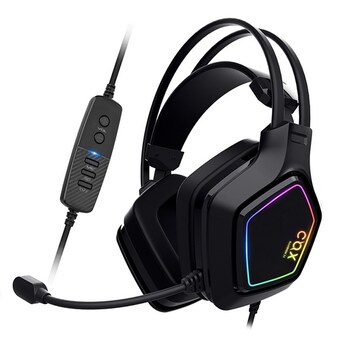<b>COX</b> SCARLET 가상 7.1채널 RGB 노이즈캔슬링 마이크 진동 초경량 게이밍 헤드셋