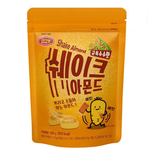 머거본 쉐이크아몬드 군옥수수맛 180g (1개)