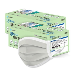 덴탈마스크 회색 대형 100매 국산 일회용